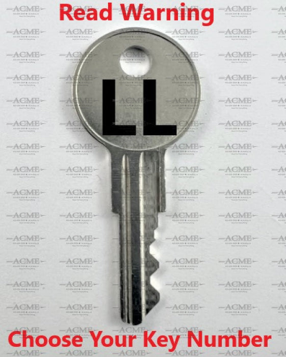 Chicago Lock LL400 to LL499 Replacement Key AcmeKey.ca USA & Canada