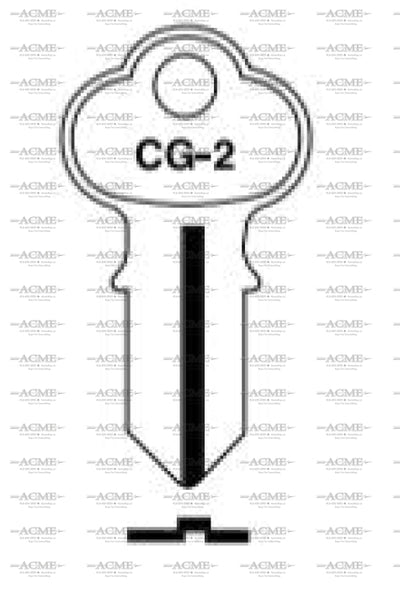 Ilco E-Z key blank CG2 for Chicago Lock
