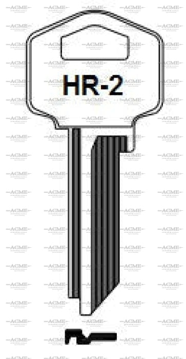 Ilco E-Z key blank HR2 for Harloc and Tesa locks