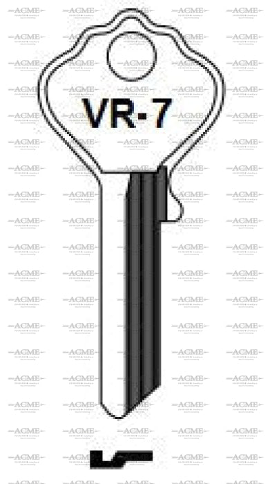 Ilco E-Z key blank VR7 for Guard and Viro padlocks