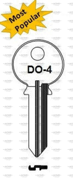 Ilco Taylor S54F DO4 Box of 50 Key Blanks for DL Dominion Lock