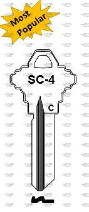 Ilco Taylor A1145 SC4 Box of 50 Key Blanks for Schlage | AcmeKey
