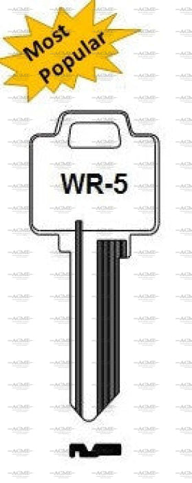 Ilco Taylor N1054Wb Wr5 Box Of 50 Key Blanks For Weiser Locks | Acmekey.ca Usa & Canada Variety