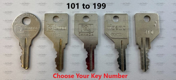101 to 199 Pundra Wesko Replacement Key
