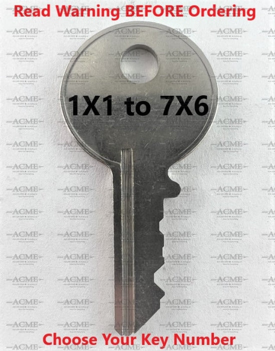 1X1 to 7X6 Chicago Lock Replacement Key