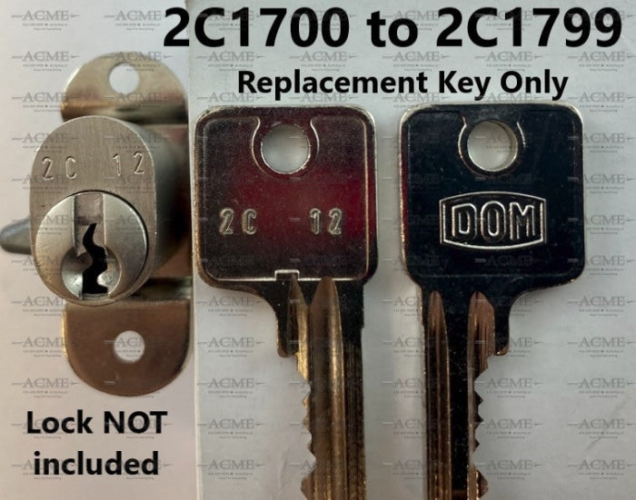 2C1700 to 2C1799 Dom Replacement Key
