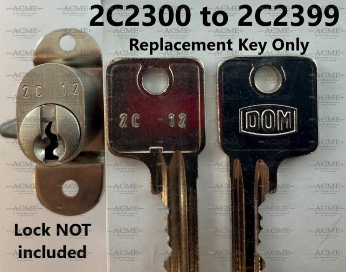 2C2300 to 2C2399 Dom Replacement Key