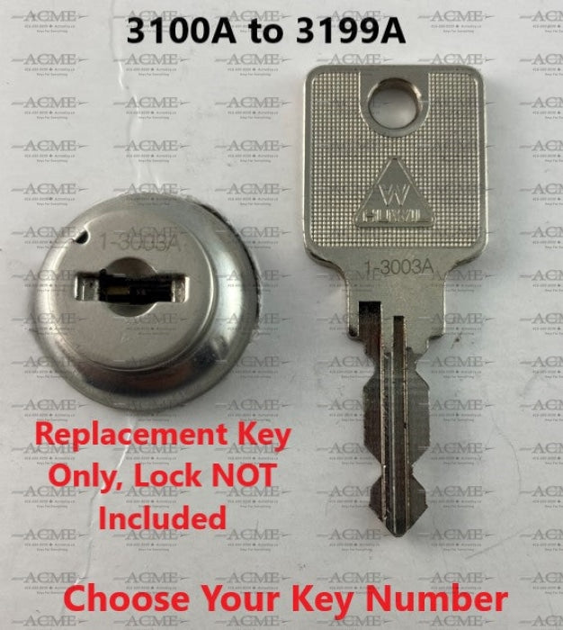 3100A to 3199A Huwil Replacement Key
