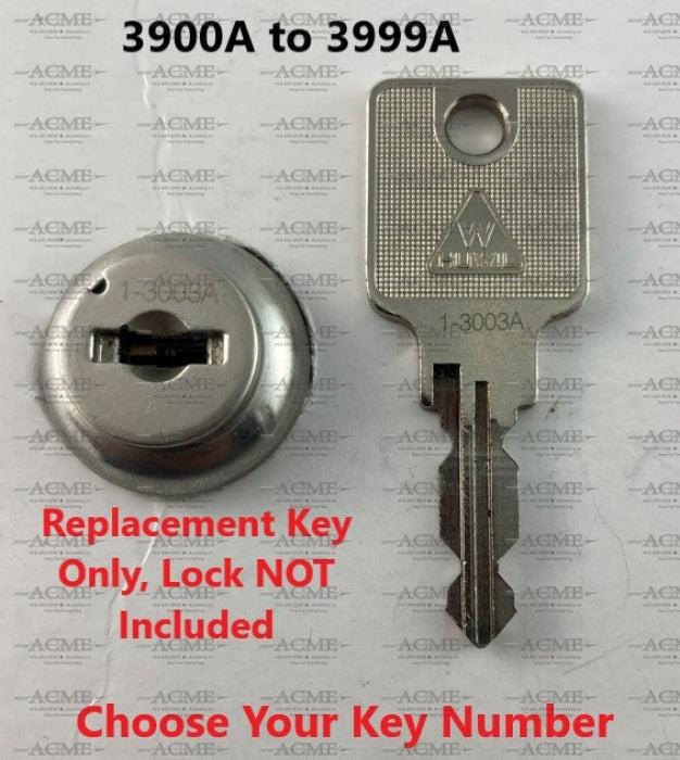 3900A to 3999A Huwil Replacement Key