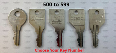 500 to 599 Pundra Wesko Replacement Key
