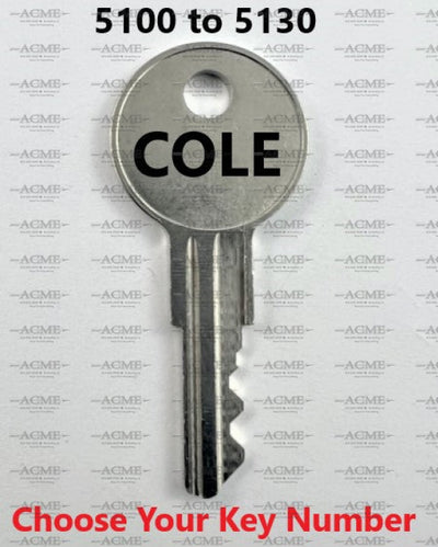 5100 to 5130 Cole CBF Lytton Joyce LBF Replacement Key