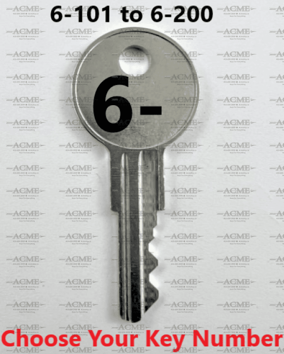 6-101 to 6-200 Storwal Replacement Key