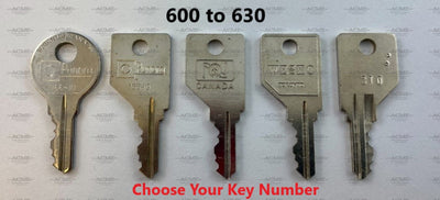 600 to 630 Pundra Wesko Replacement Key