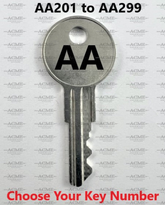 AA201 to AA300 Allsteel Replacement Key
