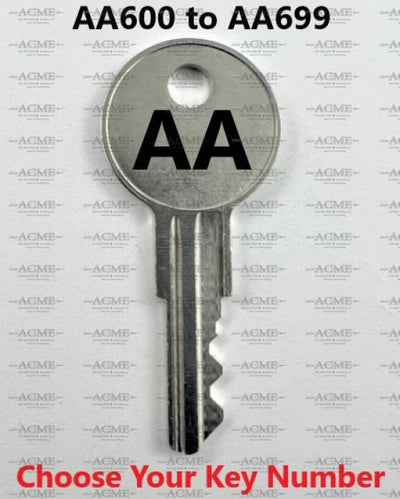 AA600 to AA699 Allsteel Replacement Key