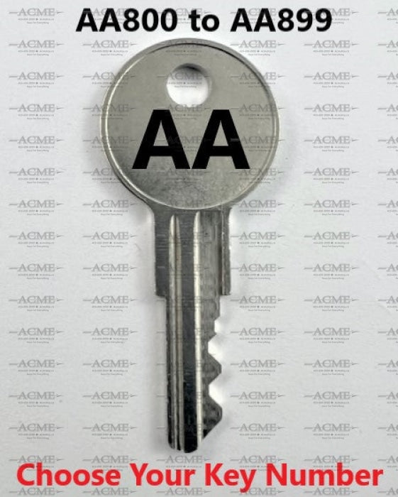AA800 to AA899 Allsteel Replacement Key