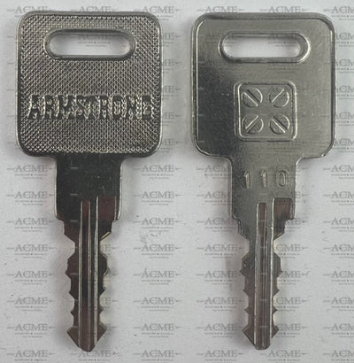 Armstrong 110 Plain Key For Glass Display Cabinets 