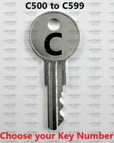 C500 to C599 Tennsco Cabinet Replacement Key