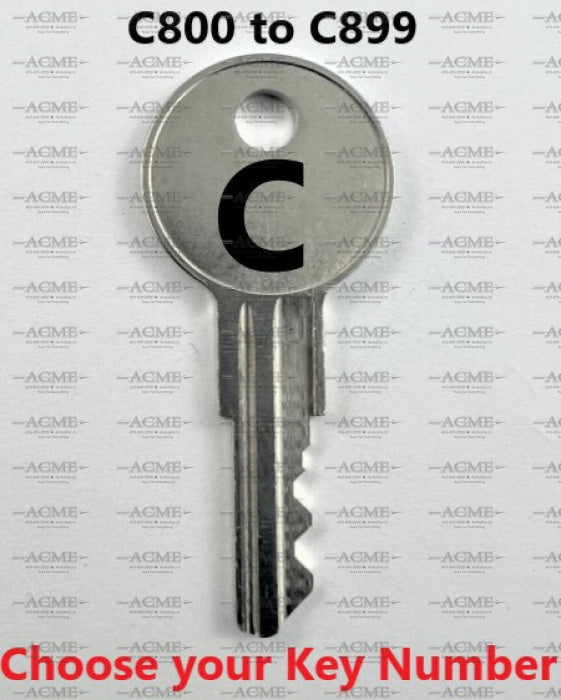 C800 to C899 Tennsco Cabinet Replacement Key