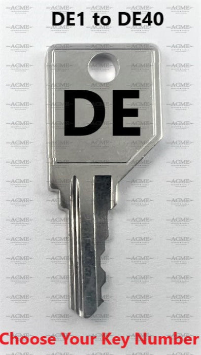 DE1 to DE40 D & E Wood Replacement Key