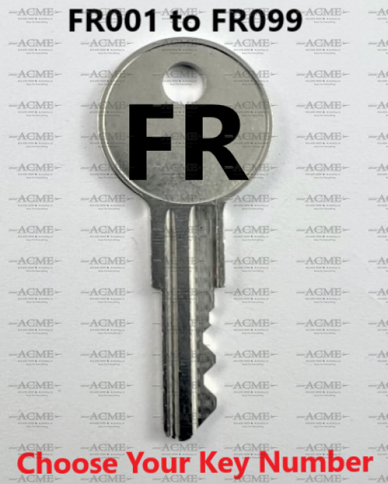 FR001 to FR099 Steelcase Replacement Key