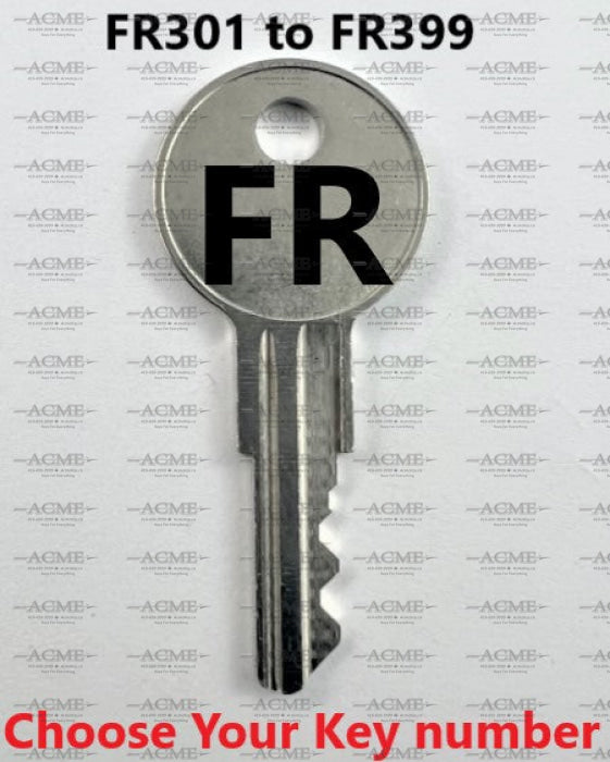 FR301 to FR399 Steelcase Replacement Key
