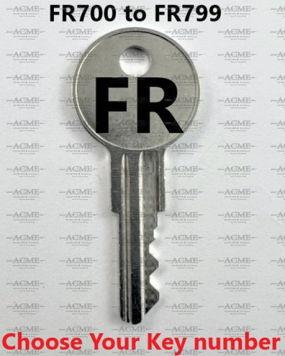 FR700 to FR799 Steelcase Replacement Key