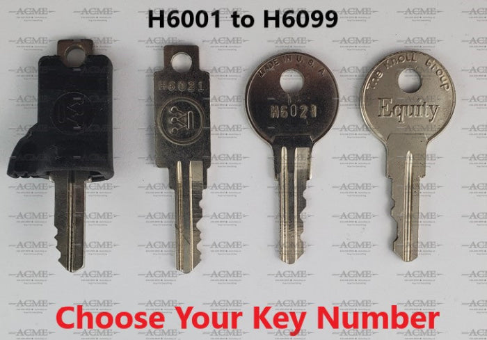 H6001 to H6099 Knoll Equity Westinghouse Replacement Key