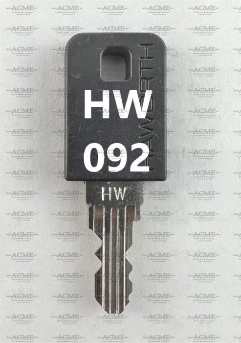 Haworth HW001 to HW100 Office Furniture Replacement Key HW092 Haworth Office Furniture Replacement Key Locks & Keys