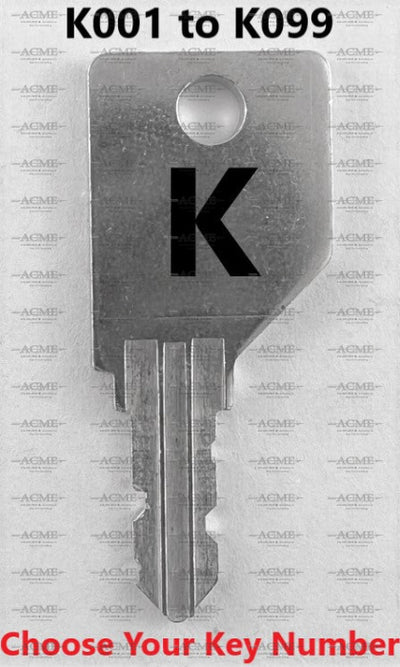 K001 to K099 Storwal Replacement Key