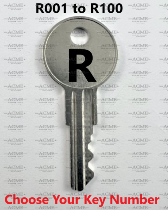 R001 to R100 Croydon Replacement Key