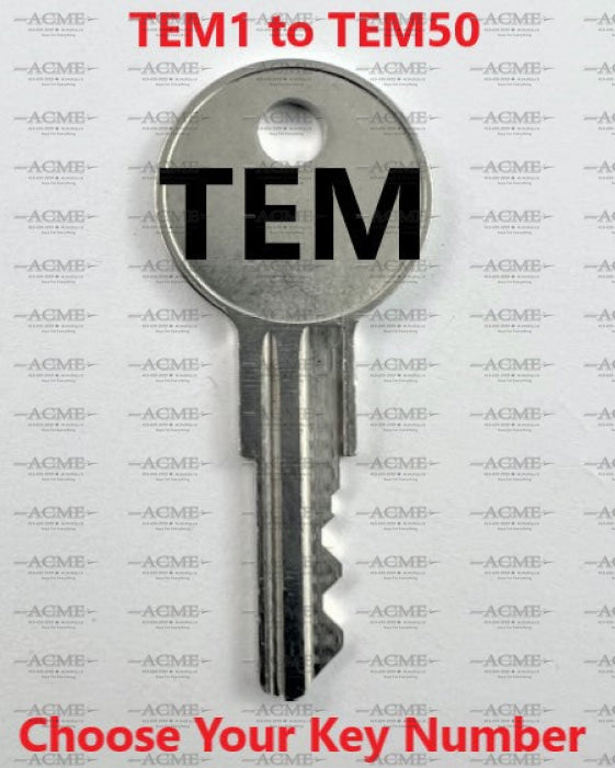 Hudson TEM1 to TEM50 Office Furniture Replacement Key | AcmeKey.ca ...