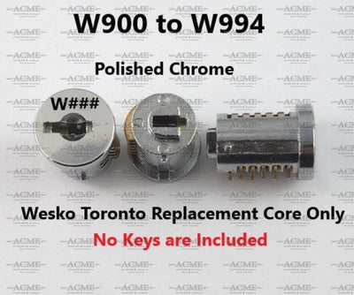 W900 to W994 Wesko Toronto Chrome Replacement Lock Core