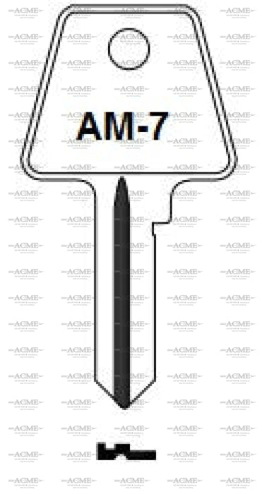 Ilco AM-7 Key Blank for American Padlocks | AcmeKey.ca USA & Canada