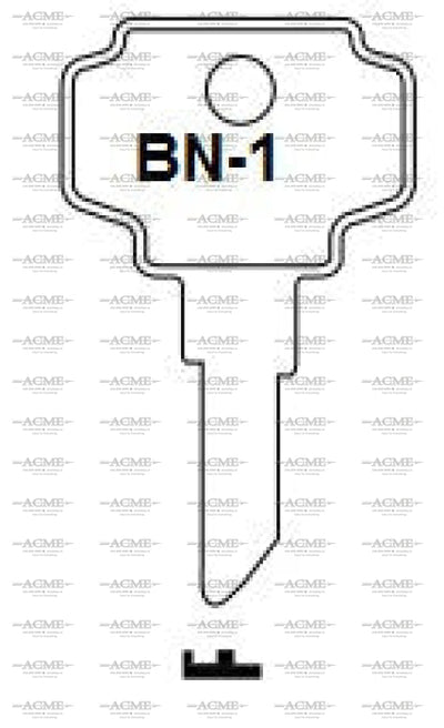 Ilco BN1 key blank for Bargman RV and Trailer Locks