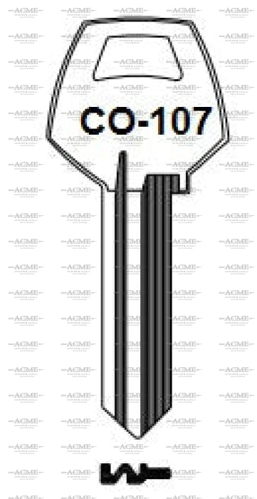 Ilco CO-107 key blank for Corbin Locks on the D1 keyway