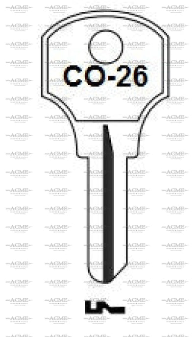 Ilco CO26 Key Blank for CCL Corbin Cabinet Locks