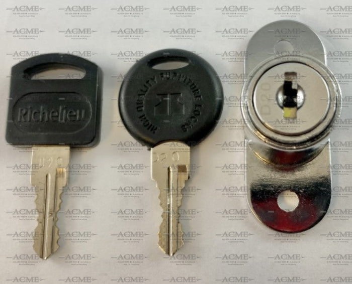 Evergood Richelieu lock and key series F00 to F99