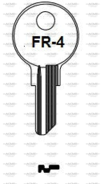 Ilco FR4 key blank for Fort locks