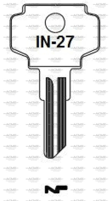 ilco IN27 key blank for Bargman RV and Trailer locks