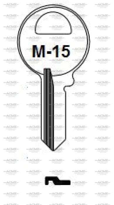 Ilco M15 1092R Box of 50 Key Blanks for Master Padlock | AcmeKey.ca US ...