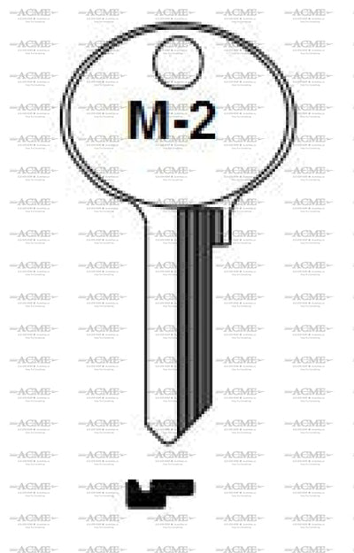 ilco M2 key blank for master padlocks and gun trigger locks
