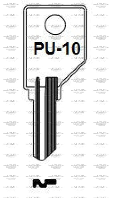 Ilco E-Z key blank PU10 for Pundra Wesko Toronto office furniture locks