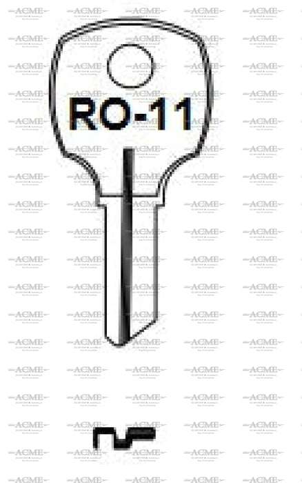 ilco RO11 key blank for Compx National Rockford locks