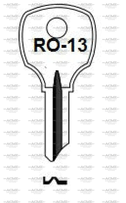 ilco RO13 key blank for Compx National Rockford locks