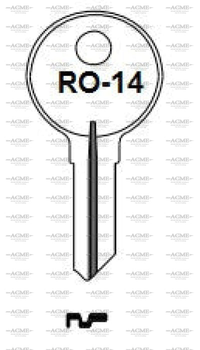 ilco RO14 key blank for Compx National Rockford locks