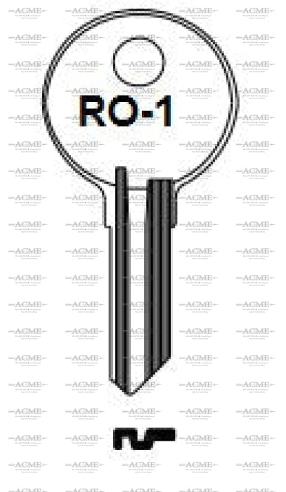 ilco RO1 key blank for National Rockford locks and Lane Cedar Chests