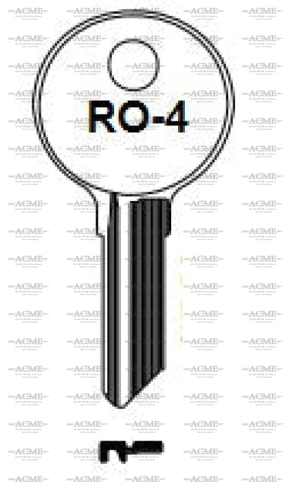 ilco RO4 key blank for National Rockford locks