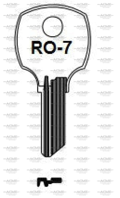 ilco RO7 key blank for Compx National Rockford locks