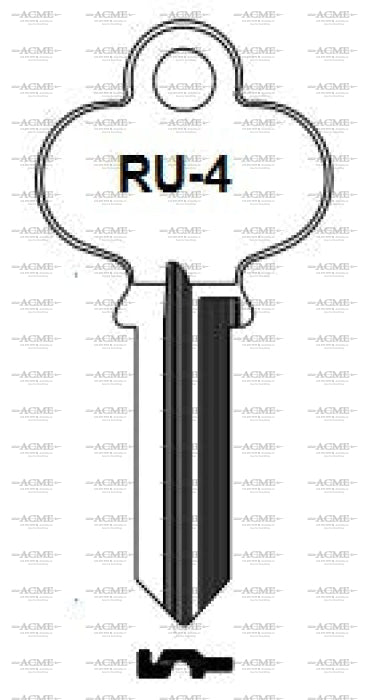 ilco RU4 key blank for Russwin locks